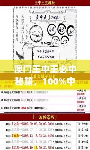 澳門王中王必中秘籍，100%中獎(jiǎng)攻略_OMN98.25權(quán)威解析