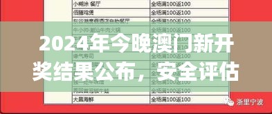 2024年今晚澳門新開獎(jiǎng)結(jié)果公布，安全評估策略_個(gè)人版ODS705.26