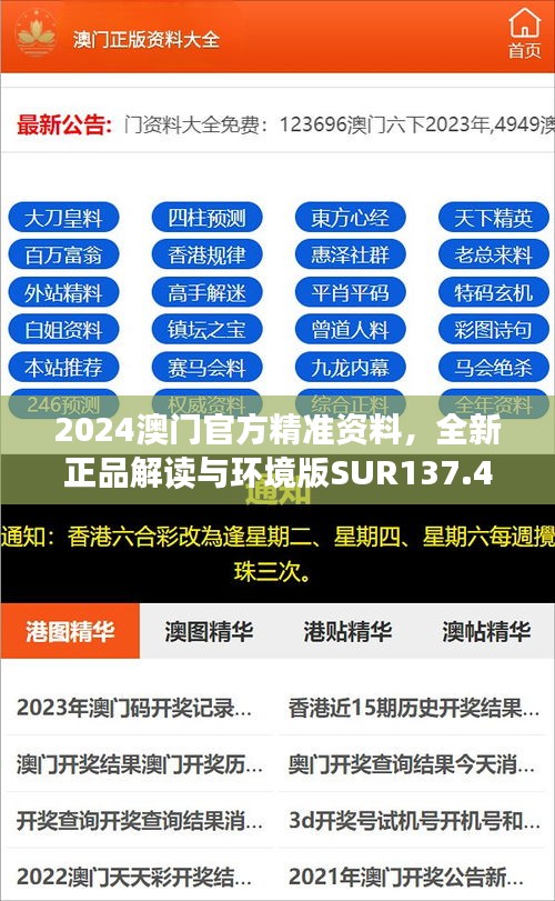 2024澳門官方精準資料，全新正品解讀與環(huán)境版SUR137.47版