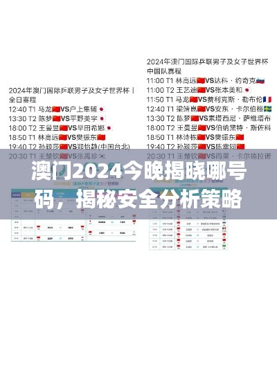 澳門2024今晚揭曉哪號(hào)碼，揭秘安全分析策略_EKU299前瞻