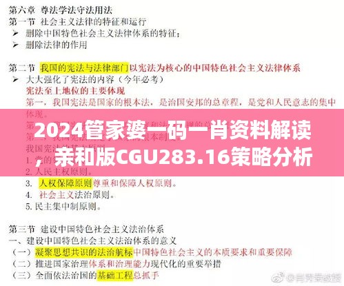 2024管家婆一碼一肖資料解讀，親和版CGU283.16策略分析