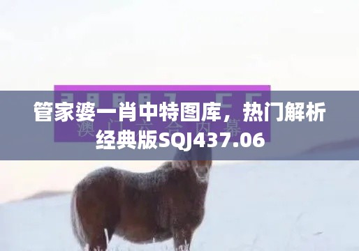 管家婆一肖中特圖庫，熱門解析經(jīng)典版SQJ437.06