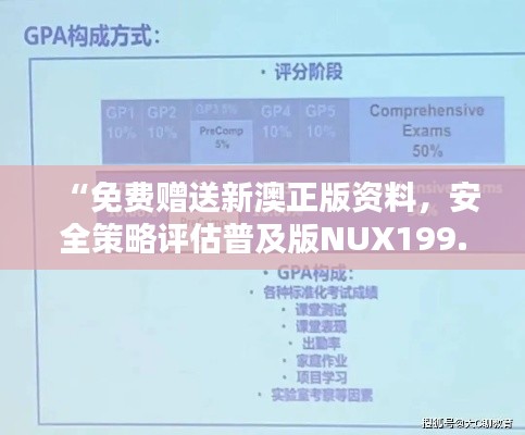 “免費贈送新澳正版資料，安全策略評估普及版NUX199.15體驗”