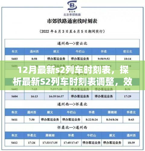 最新S2列車時刻表調整解析，效率與便利的權衡之道