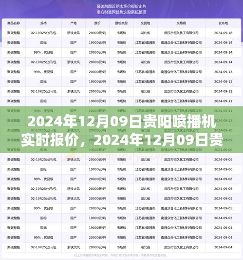 2024年12月09日貴陽噴播機(jī)實(shí)時(shí)報(bào)價(jià)及選購(gòu)指南，深度解析與報(bào)價(jià)大全