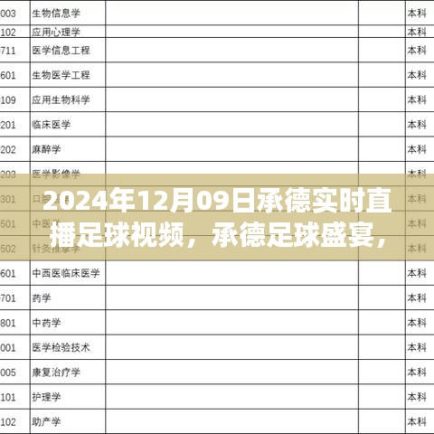 承德足球盛宴，實(shí)時(shí)直播足球視頻解析（日期，2024年12月09日）