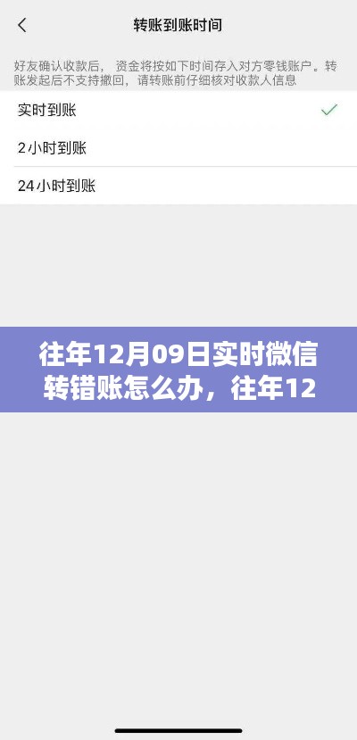 往年12月09日微信轉(zhuǎn)賬出錯應(yīng)對指南，實時策略與建議