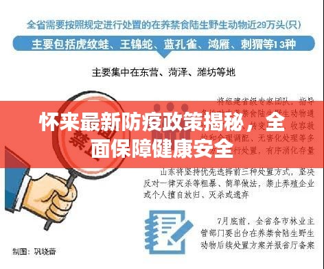 懷來最新防疫政策揭秘，全面保障健康安全